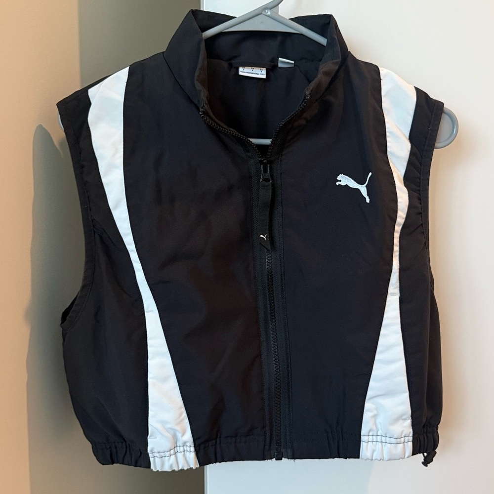 PUMA Classic Black and White Cropped Vest